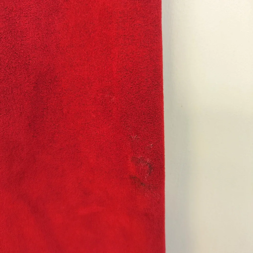 Vintage Red Suede Midi Pencil Skirt‎ Size Small